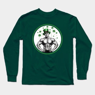 Saint Patrick´s Day Muscle Dad Long Sleeve T-Shirt